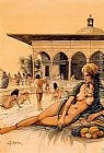 Unknown Bath house painting